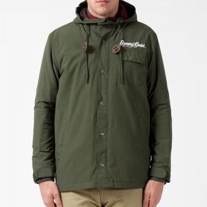 Benny Gold Men's Green Hooded Parker fishtail Jacket size medium